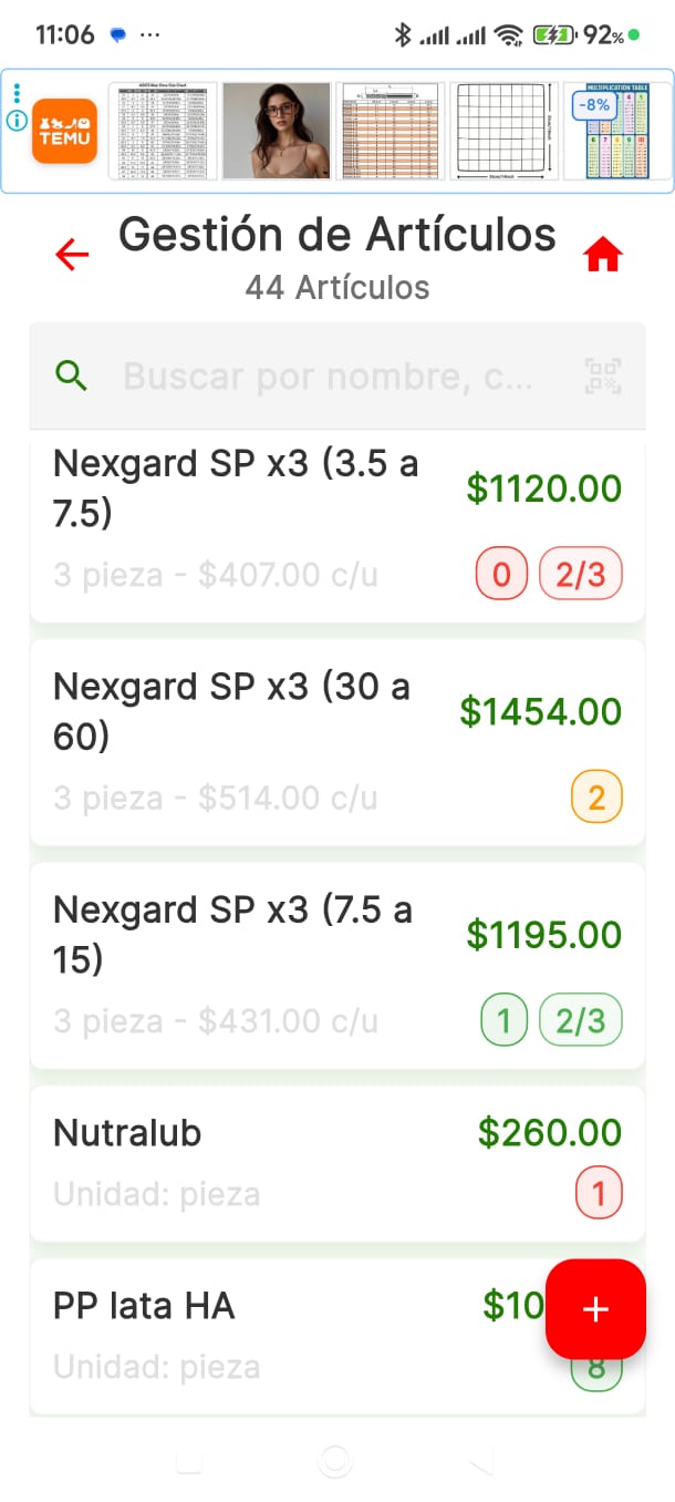 Gestión de Artículos en RedTPV
