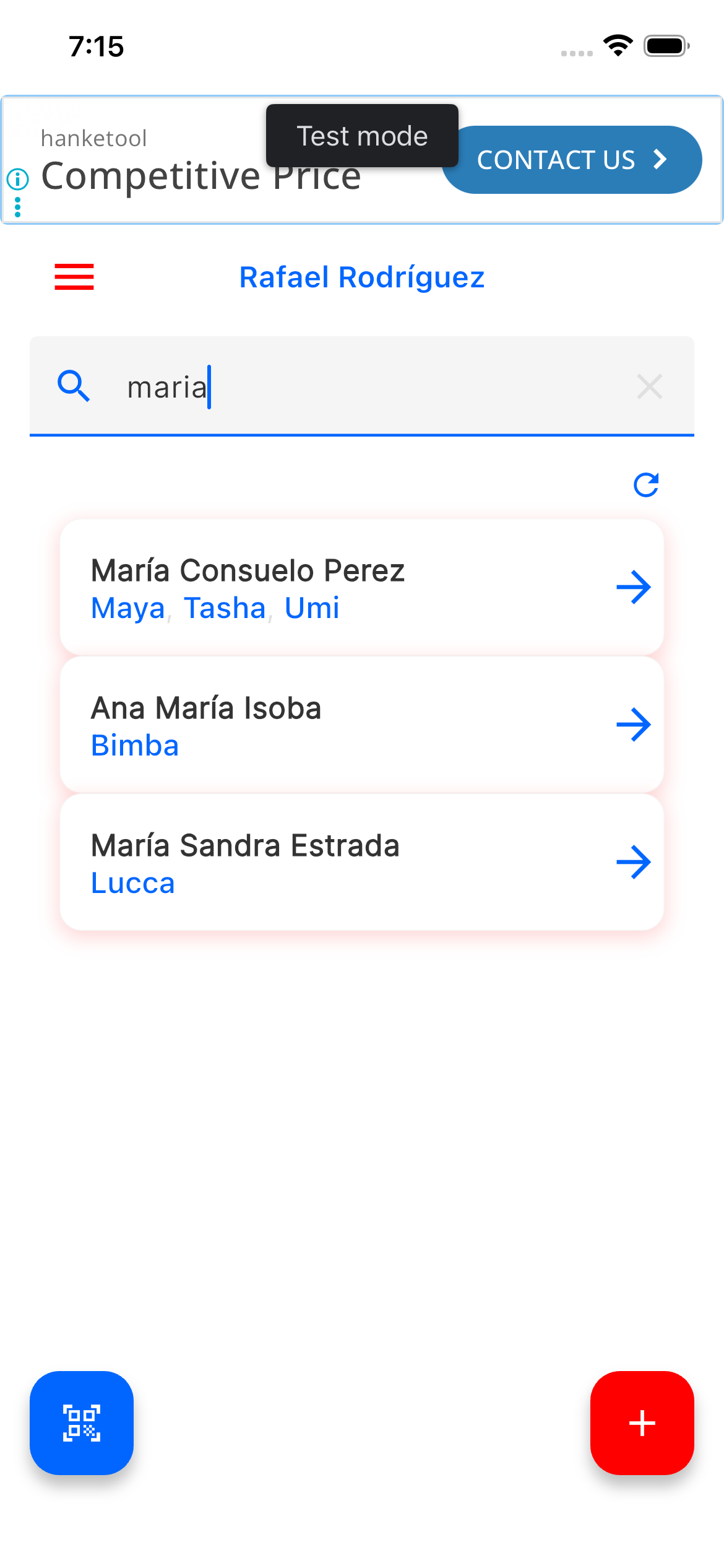 Pantalla principal RedVet